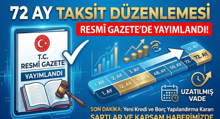 Kamu alacaklarında 72 aya kadar taksitlendirme imkanı getirildi.